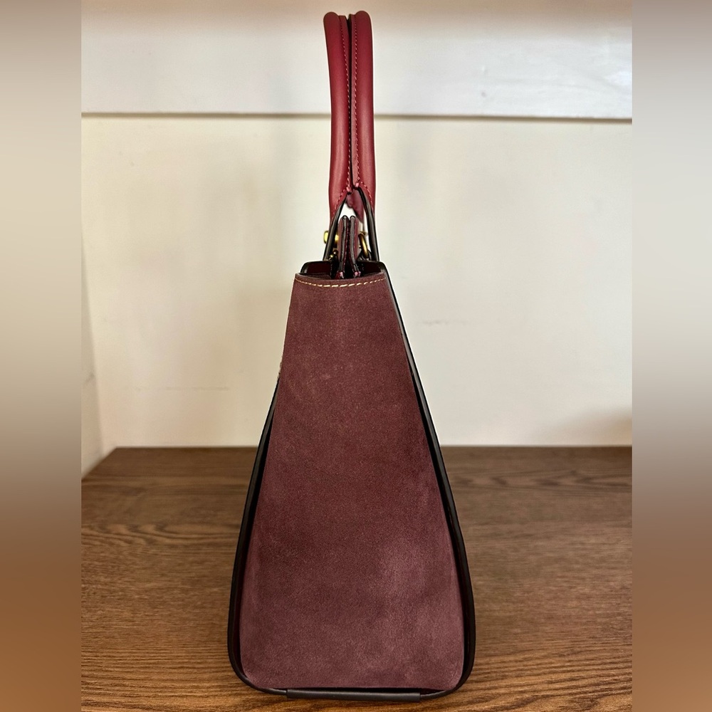 Coach 1941 Troupe Tote In Colorblock in Vintage Mauve Multi - Picture 4 of 11